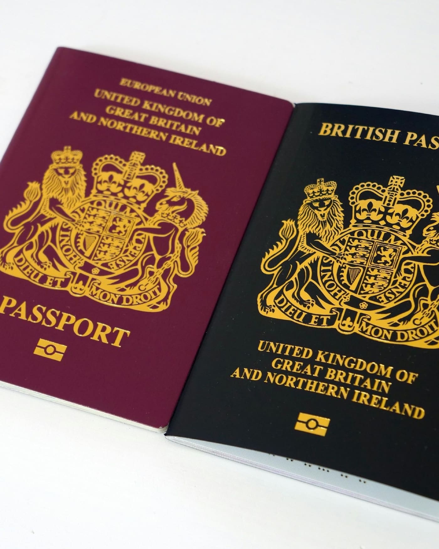 Pasaportes sobre superficie blanca, trámites de extranjería
